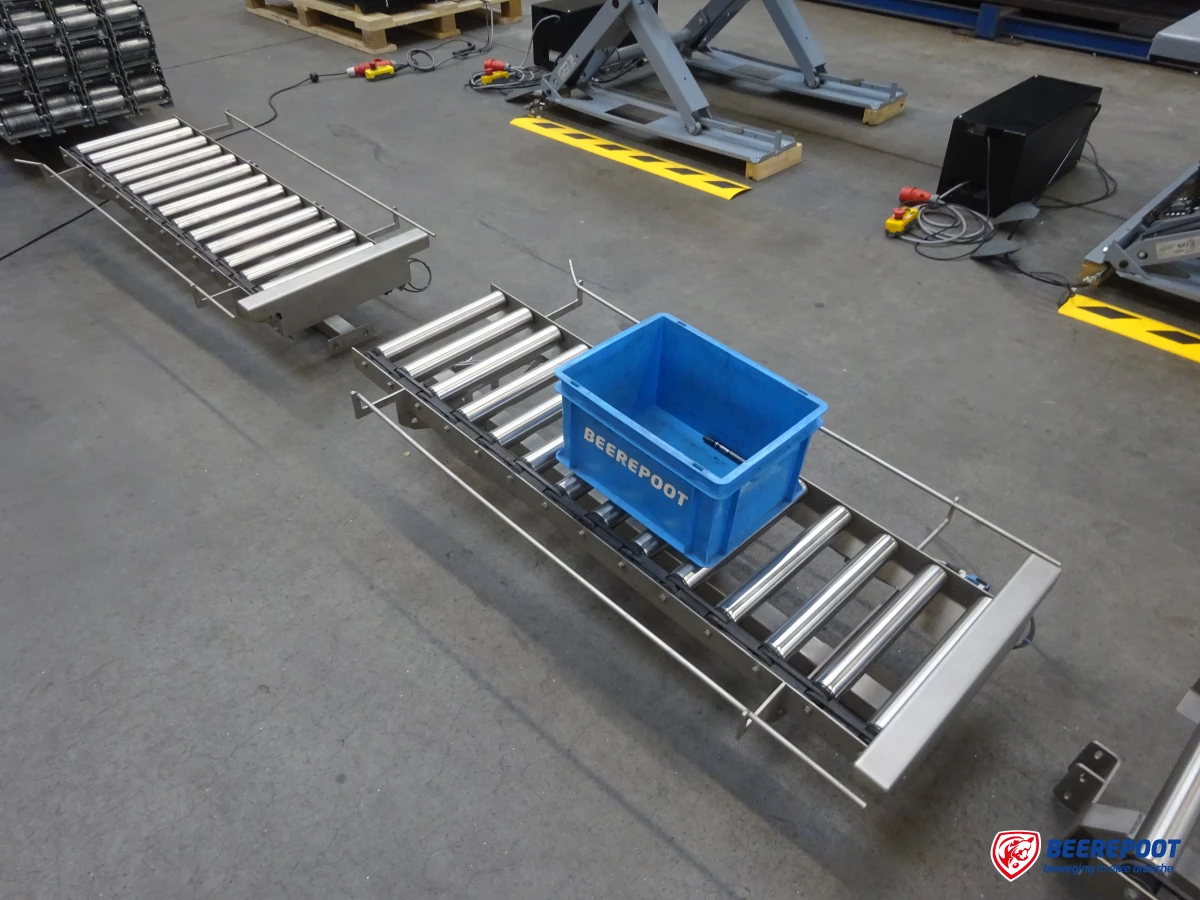 Rollenbaan, drive, RVS